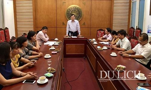 Tổng cục trưởng TCDL Nguyễn Trùng Khánh phát biểu tại buổi gặp mặt thân mật